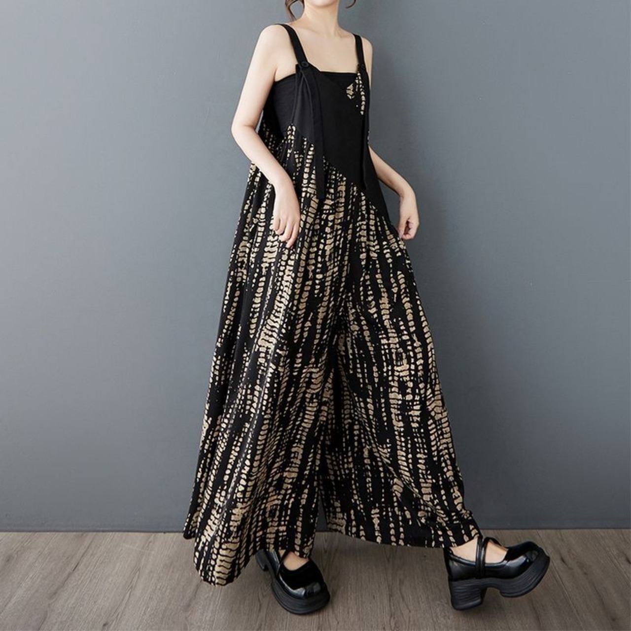 切替柄 ワイド サロペット  30160