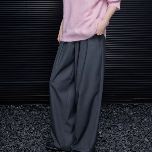 ツータックワイドレッグパンツ ・20722