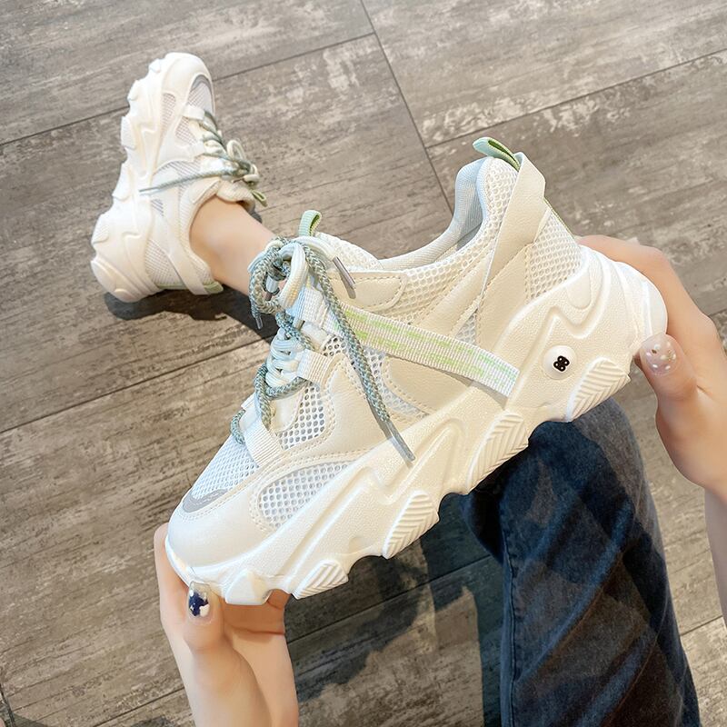 ネットレッドパパシューズ女性2020春の新しいins潮ファッション野生の通気性の厚い底カジュアルスポーツシューズの女性 部族の婦人靴3308711