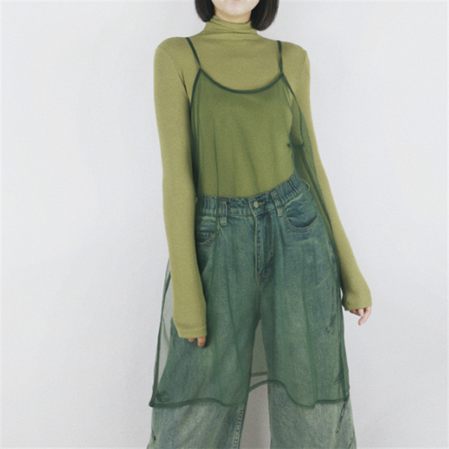 【Tea Tree】シアーキャミソールミニワンピース　2color　10387