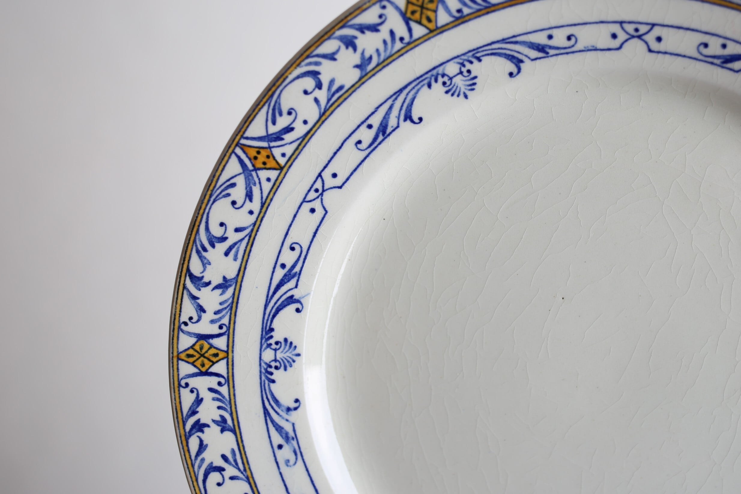 クレイユモントロー colbert プレート フランス アンティーク Creil et Montereau クレイユモントロー