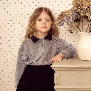 «Sold out»«ジュニアサイズあり» By MiMi ドットベロアトップス 2colors