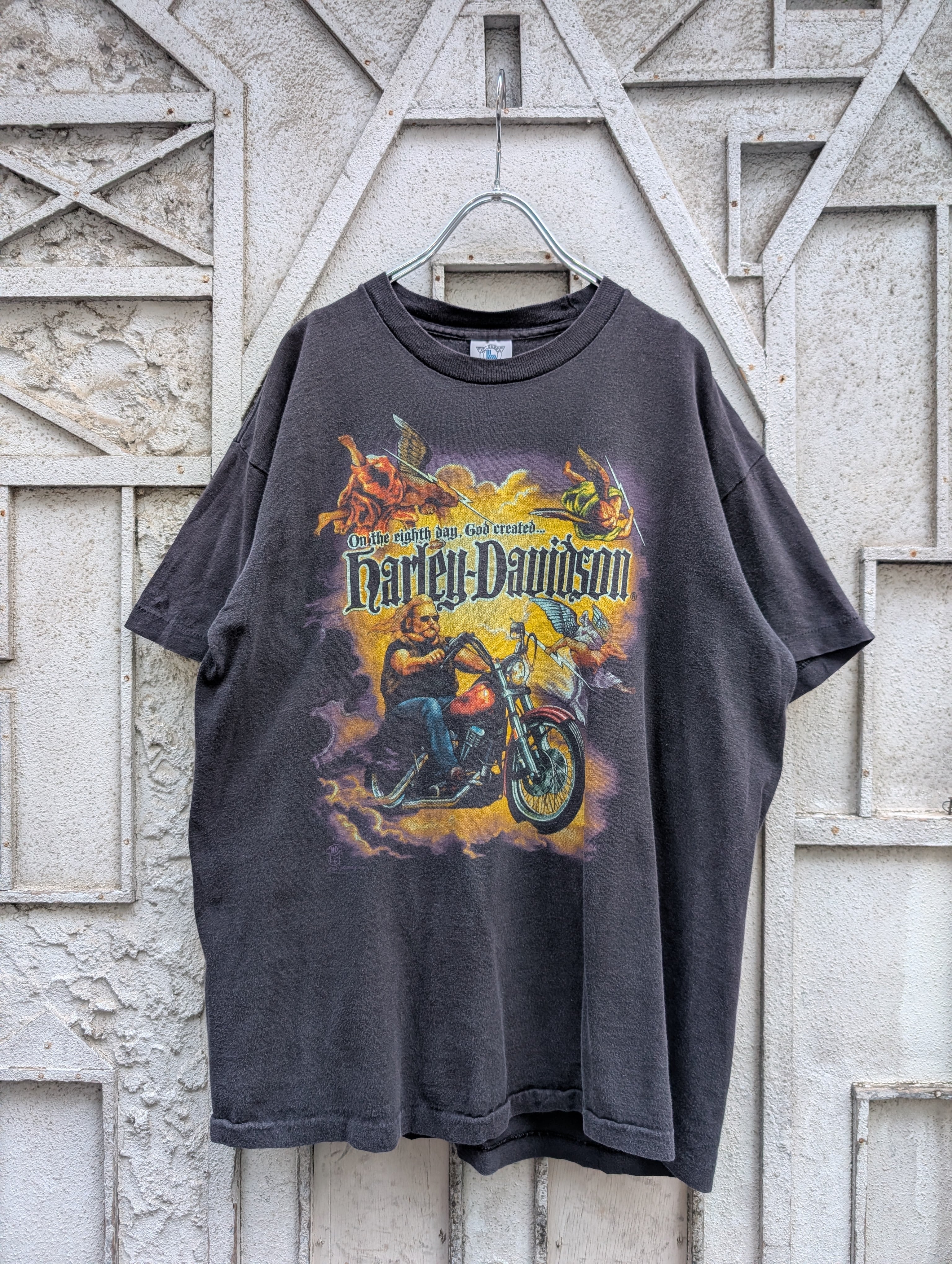 "HARLEY DAVIDSON" 80‘s print tee / made in USA