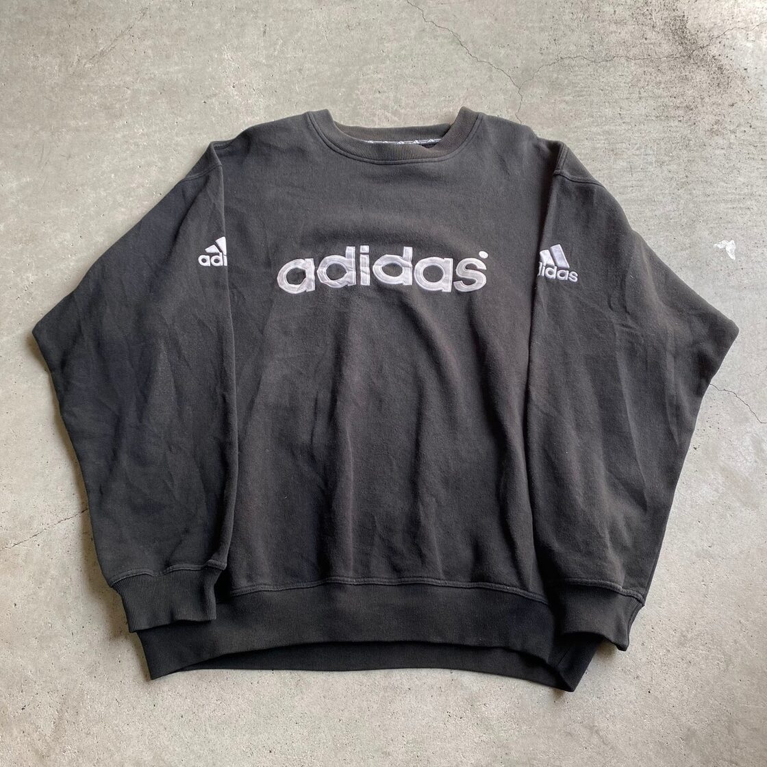 ビッグサイズ 90年代 adidas アディダス ロゴ プリント スウェット 
