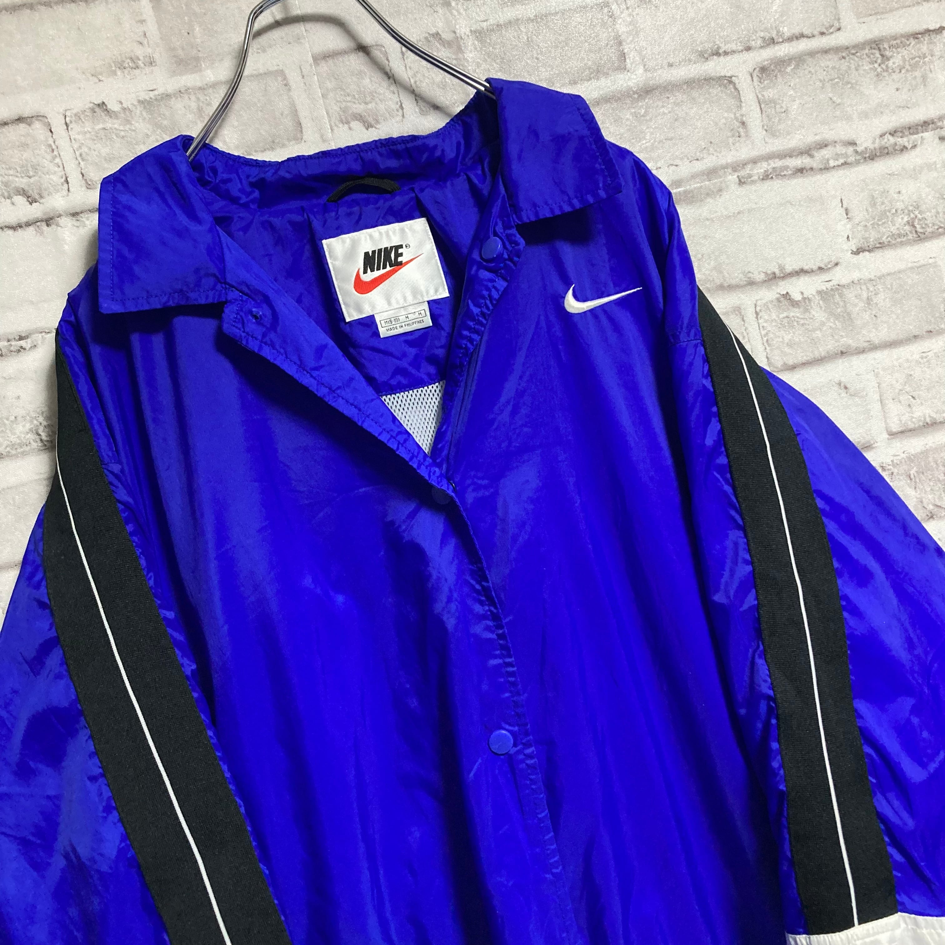 NIKE】90s Nylon Jacket L相当 USA規格 ナイキ 銀タグ 切替 ナイロン