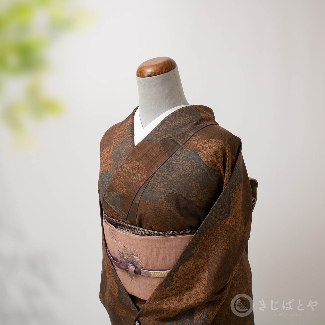 正絹　小紋　和モダン　こっくりと深いブラウン　袷 楽天市場】着物（カラーブラウン）（和服｜レディースファッション）の