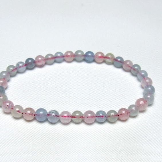 ミックスカラーベリル ブレスレット 5mm 一点物 メール便可 [M便 1/10] 111-48821