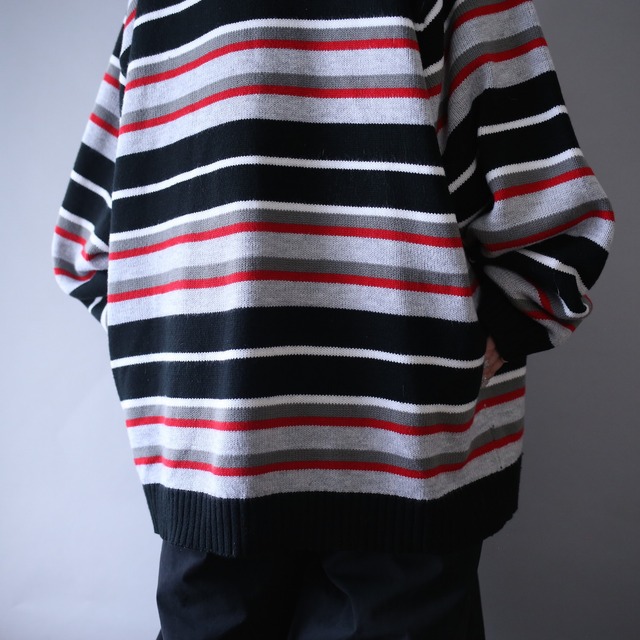 "SOUTH POLE" XXXXL super over silhouette good border knit