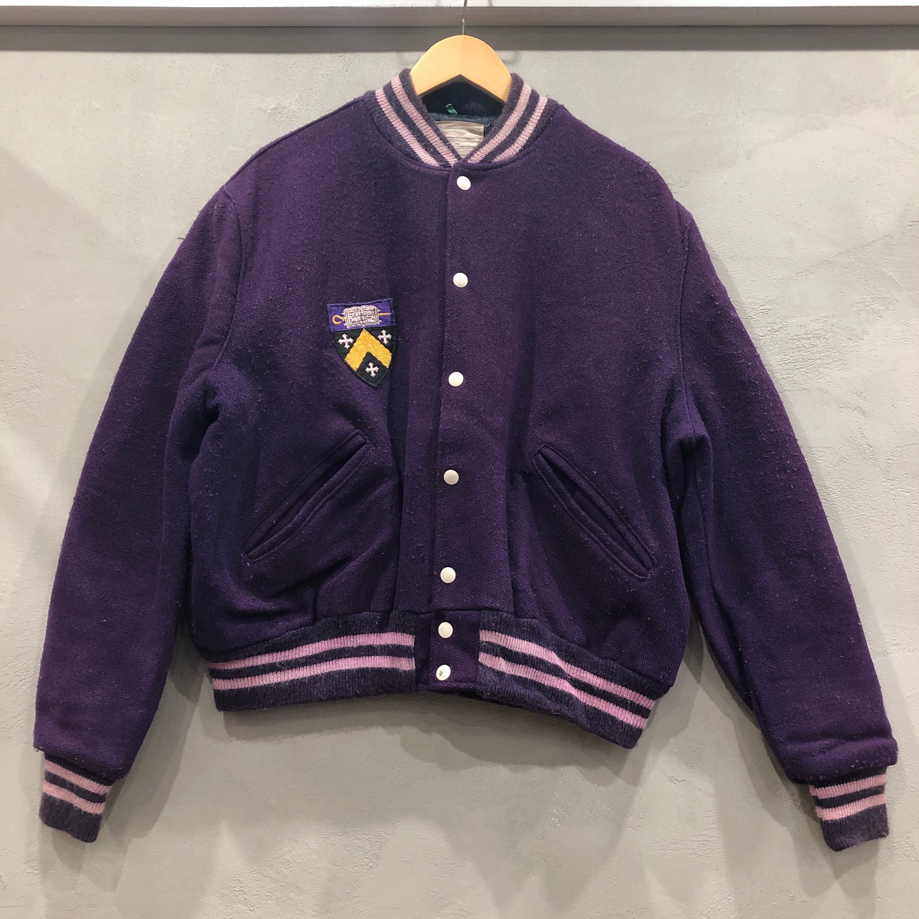 ⊕1970'S DeLONG WOOL STADIUM PURPLE 46 | safarionline