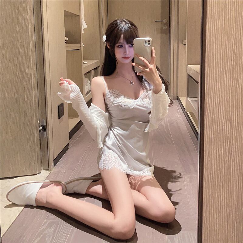 レースシフォンサスペンダードレスレディース夏気質パッケージヒップセクシーショートスカート2020新スリムスカート ブラックストロベリース55183238691