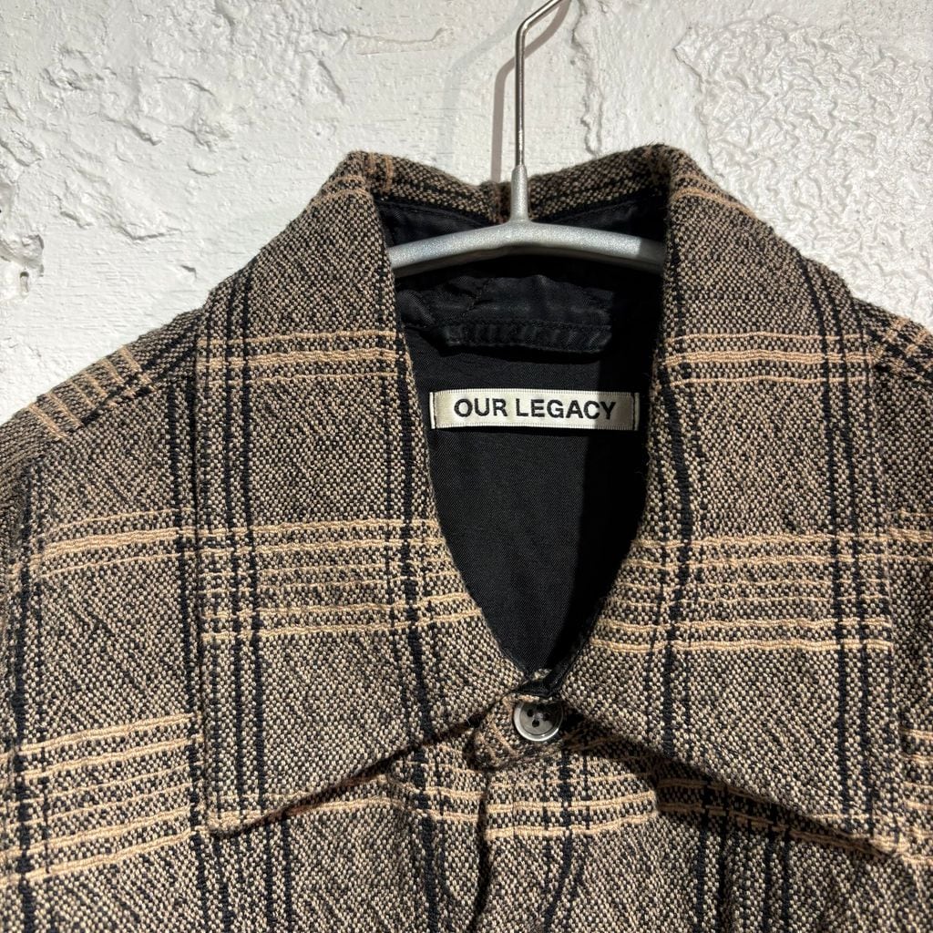 OUR LEGACY アワーレガシー ABOVE SHIRT Ecru/Black Check チェック