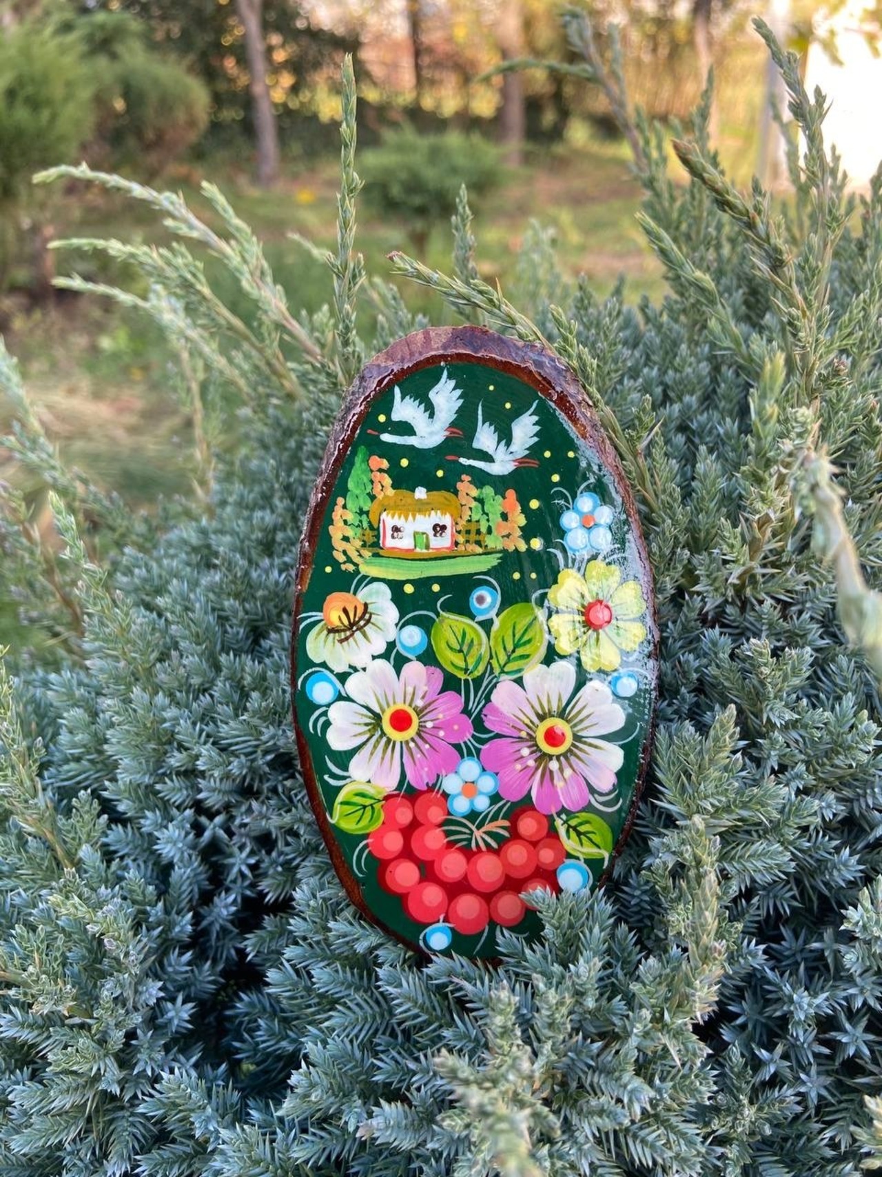 ペトリキフカ塗りのマグネット ペトリキウカ村（Khomenko製作） - 2