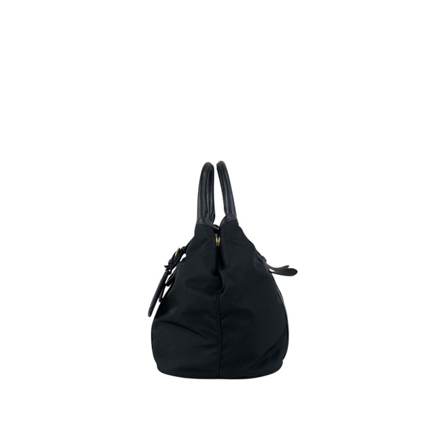 PRADA プラダ ハンドバッグ ブラック トライアングルロゴ レザー ナイロン 2way vintage ヴィンテージ オールド jun4wc