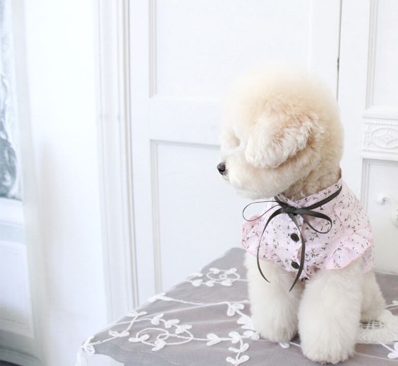 flowerブラウス S ~ 2XL 3color  /  犬服 新作 春夏 ドッグウェア ペット洋服 犬 服 お揃い 可愛い お出かけ top72