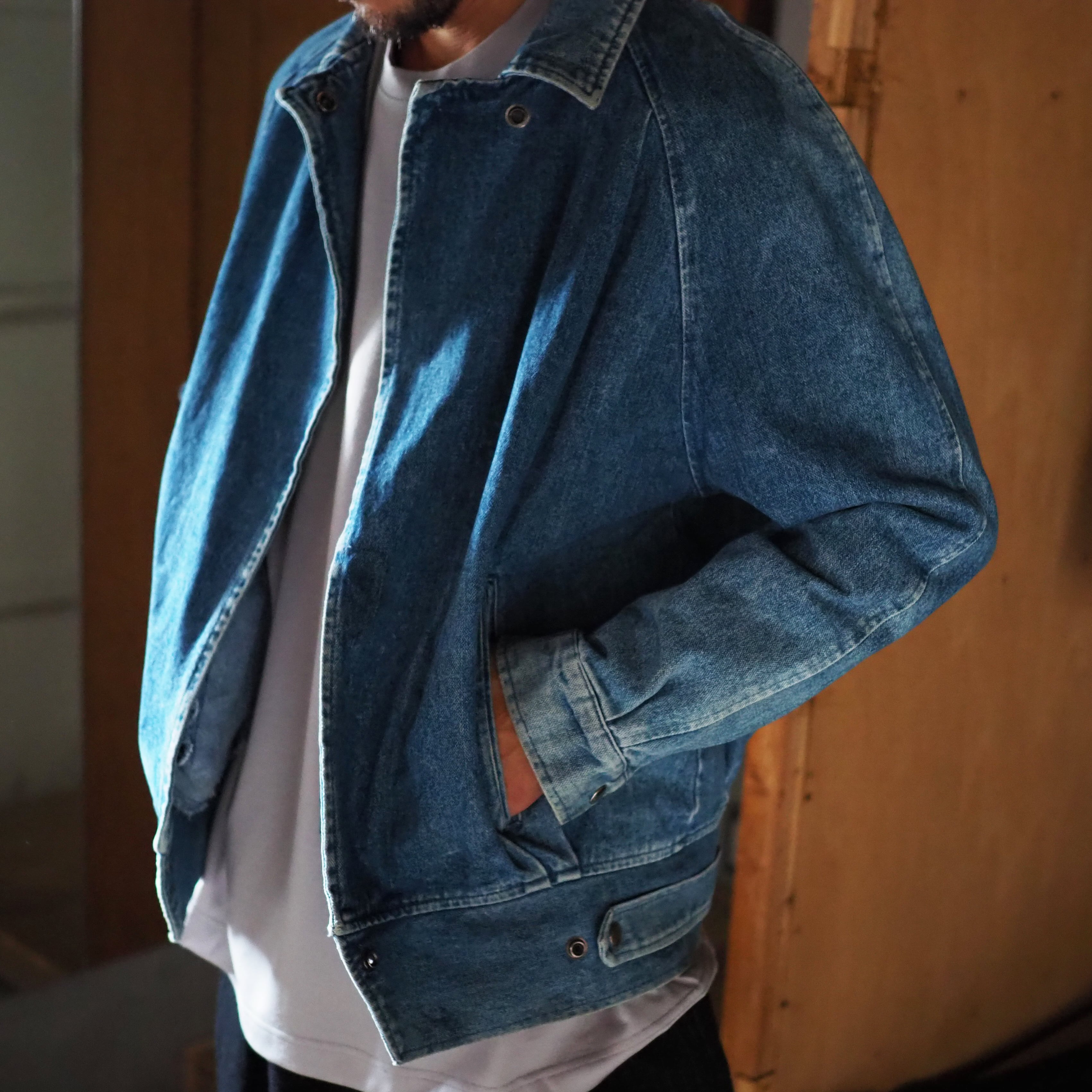 NO BRAND / USED デニムライダースジャケット