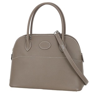 Used HERMES エルメス ボリード27 エトゥープ ヴォーエプソン Z刻印 パラディウム金具 2WAY 中古美品