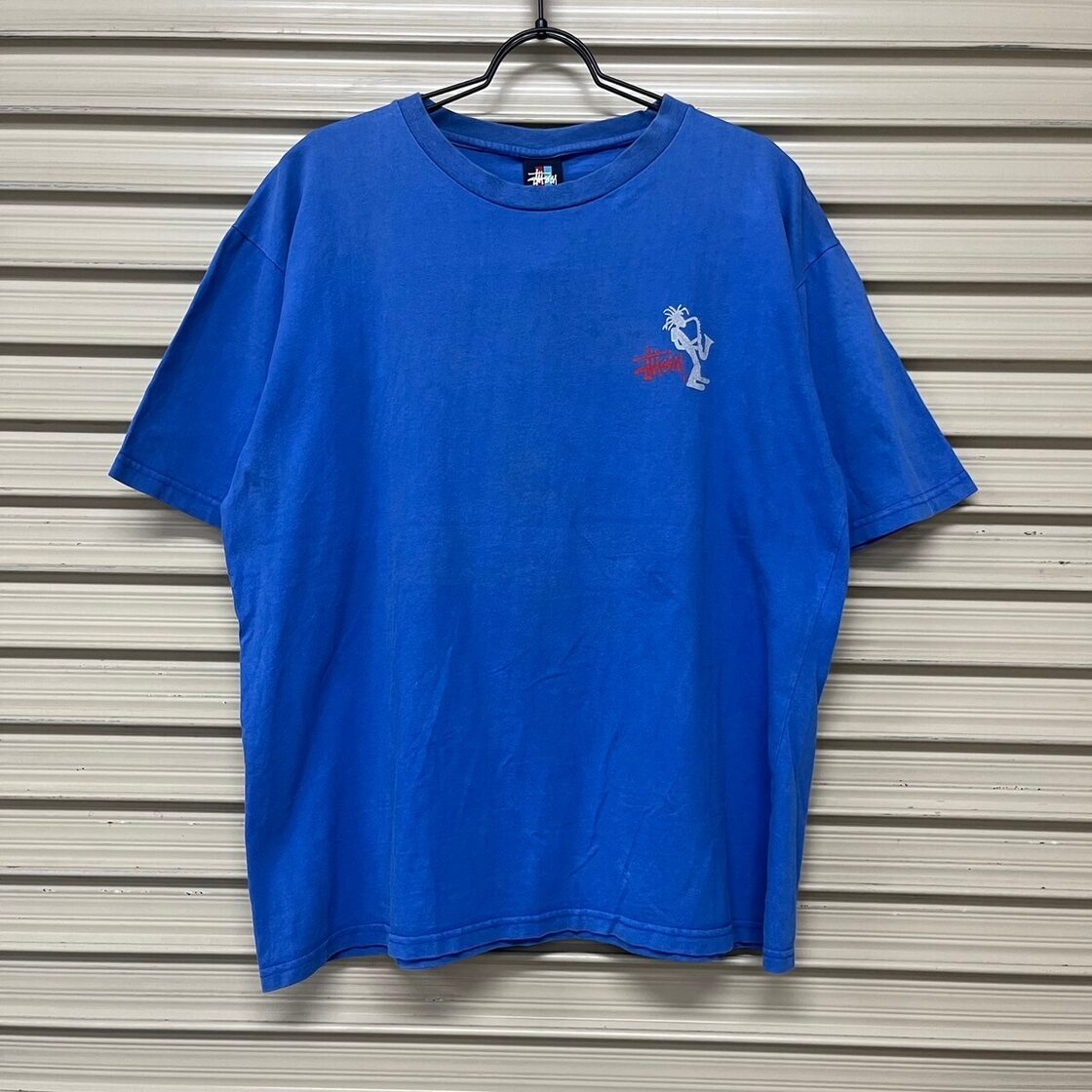 90s USA製 STUSSY ステューシー Tシャツ 半袖 シャドーマン ジャズマン  