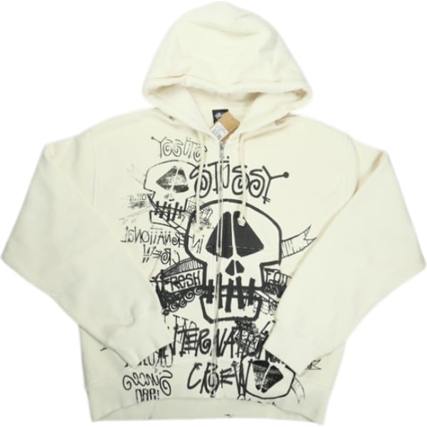 Size【M】 STUSSY ステューシー 26SS SKULLS GAR DYED ZIP HOOD BONE
