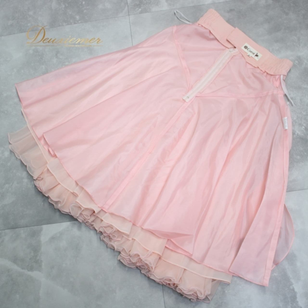 社交ダンス 衣装 スタンダード スカート レッスンウェア 練習着 レディース オールシーズン Corlal コーラル ピンク系 無地 シンプル 透け感 ベビーピンク ダンススカート フレアスカート 女性用 おしゃれ かわいい 軽やか 練習用 コスチューム 発表会 お出かけ 衣装提案通販 ビビッド 柔らかい 大人可愛い スタイルアップ 丈71cm ウエスト31.5cm ポリエステル素材