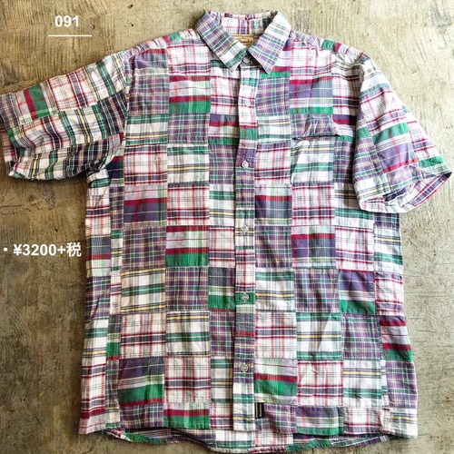 胸ポケットパチワークシャツ