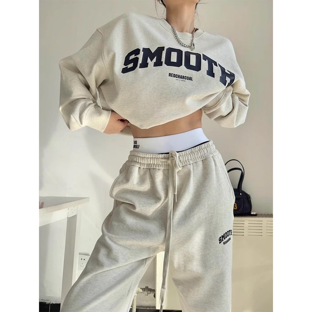 Sweatshirt & pants running 2 piece set 124833