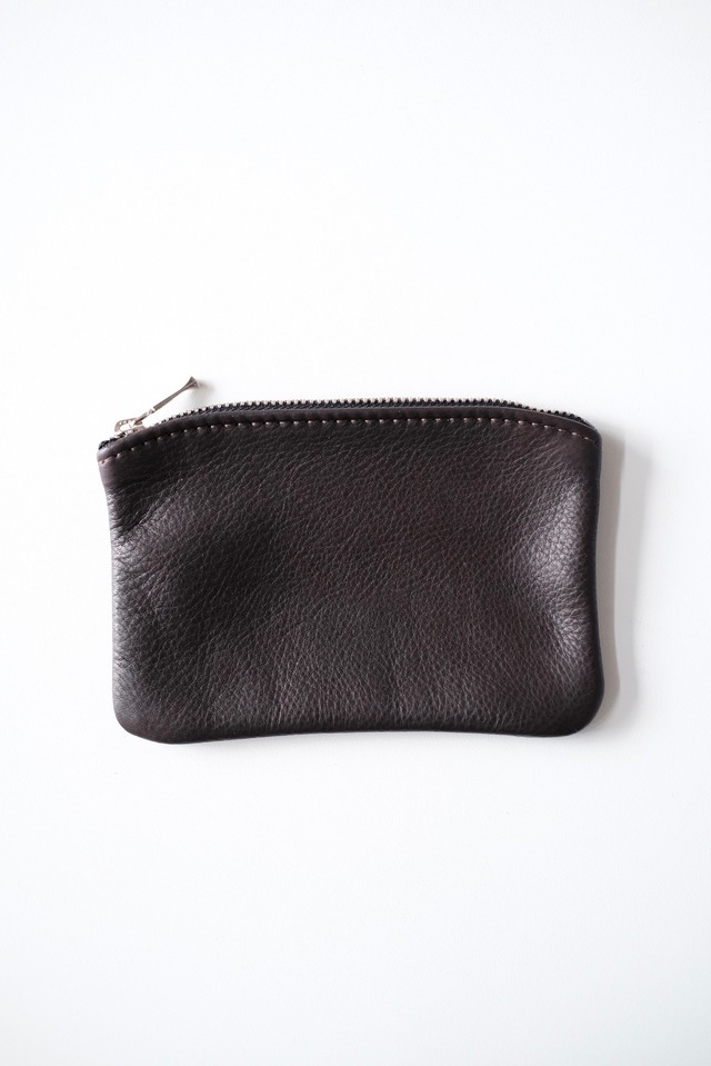 From USA "Zippered pouch Made in USA" 15cm×10cm (Choco)