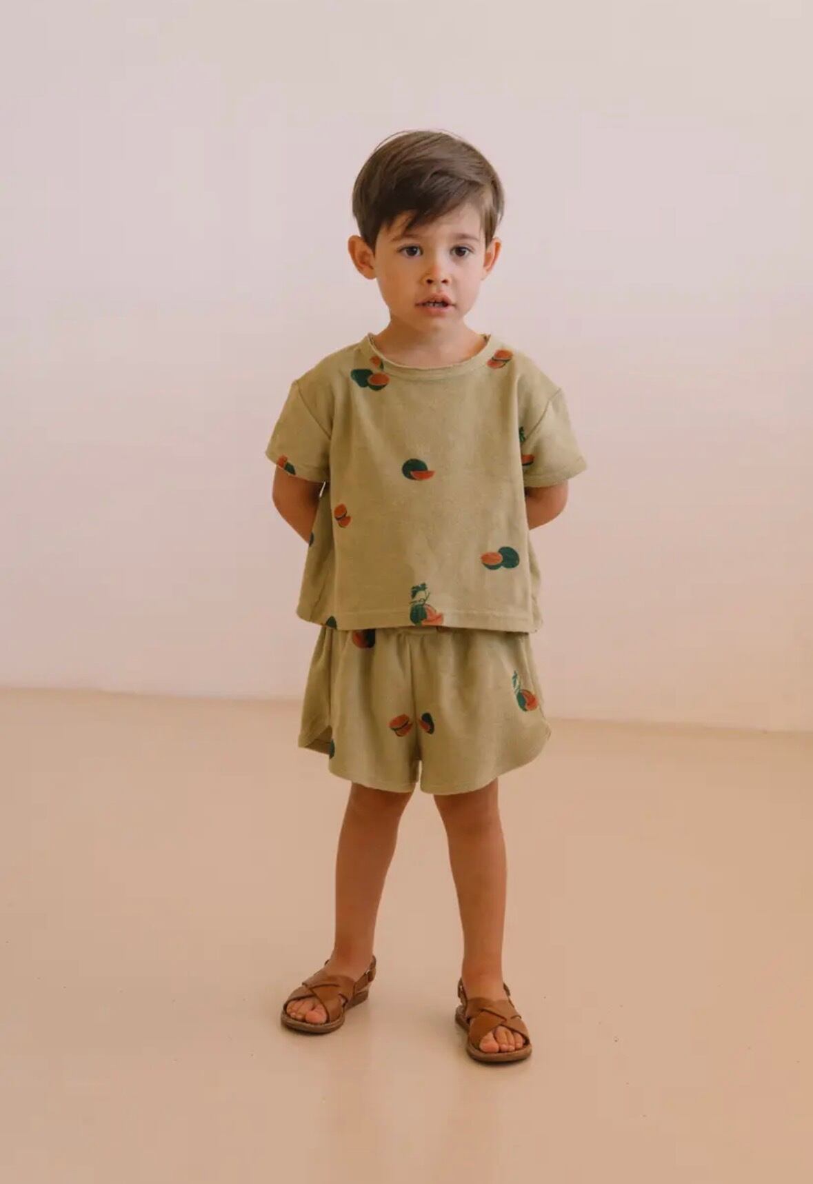 【予約】Studio Boheme Paris TSHIRT ESSENTIAL GOLDEN GREEN / WATERMELON