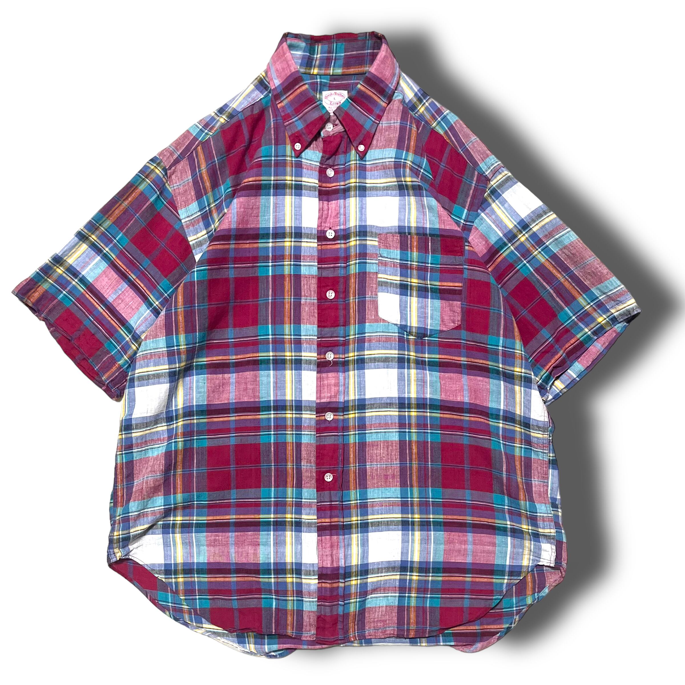 【Brooks Brothers】インディアンコットンマドラスチェックシャツ MADE IN USA