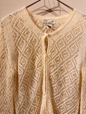 BANANA REPUBLIC Mohair Blend Openwork Cardigan