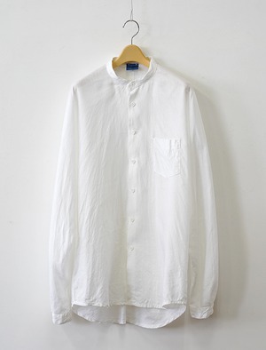 aulico : NO COLLAR  LONG SLEEVE SHIRT / WHITE