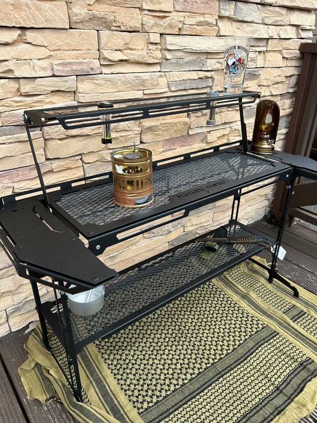 【NATURE TONESネイチャートーンズ】THE STINGRAY WING TABLE スティングレイウイングテーブル　〈セット：本体＋アンダーラック〉サテンブラック