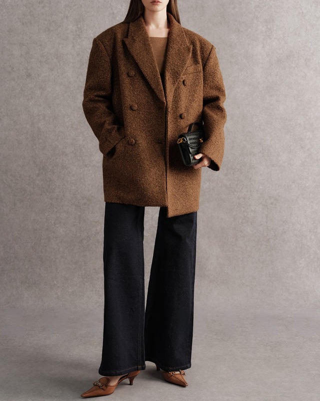 裏起毛フレアデニムパンツ　A25266