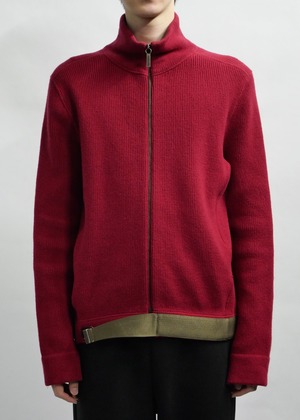 1990s "DIRK BIKKEMBERGS" zip wool knit jacket