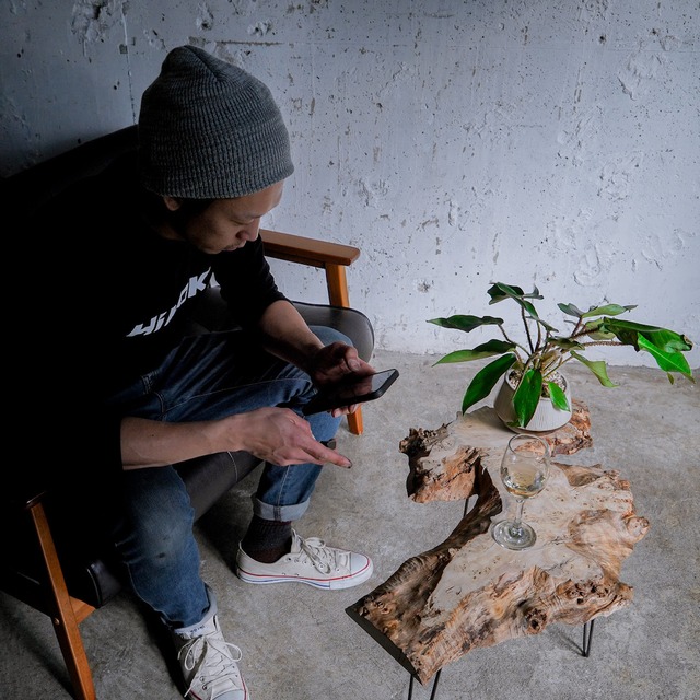 ポプラ瘤のローテーブル （高さ・カラー変更無料）