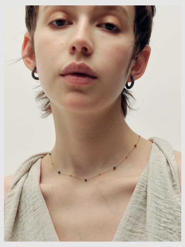 Hoop pierce -Matte Glay/Dark Glay-