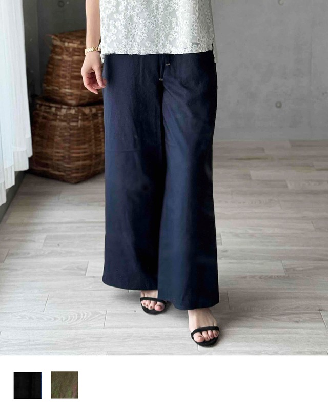 《3/29.21:00 online start!》2025年入荷分！ワイドパンツ/セットアップ可【 日本製 / 手洗い可  】
