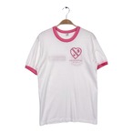 80s マラソンイベント USA製 リンガーTシャツ ヴィンテージ Tシャツ スポンサー 企業系 企業ロゴ ヘインズ HANES サイズM BZ0620