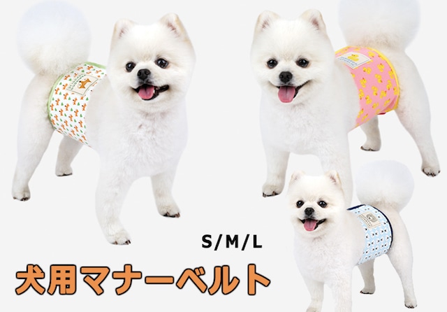 犬用マナーベルト 3color　小型犬 中型犬 ペット用品 しつけ