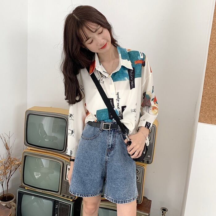 クールなトップ女性の春と秋の香港フレーバー2020新しいスタイルのデザインニッチ長袖シャツXiaoxiangxianggeシャツ YY-ファッション28620497870