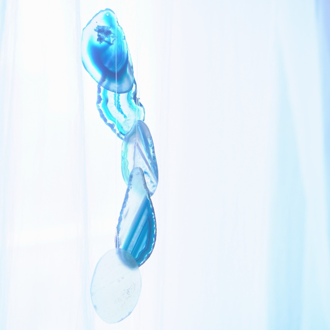 Blue Hawaii 02 - アゲートヒーリングチャイム / Agate Sun Catcher Wind Chime 1005