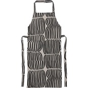 【PENTIK】 Vilja Apron Halflinen（ヴィリヤ エプロン ハーフリネン） ブラック　85x90 cm