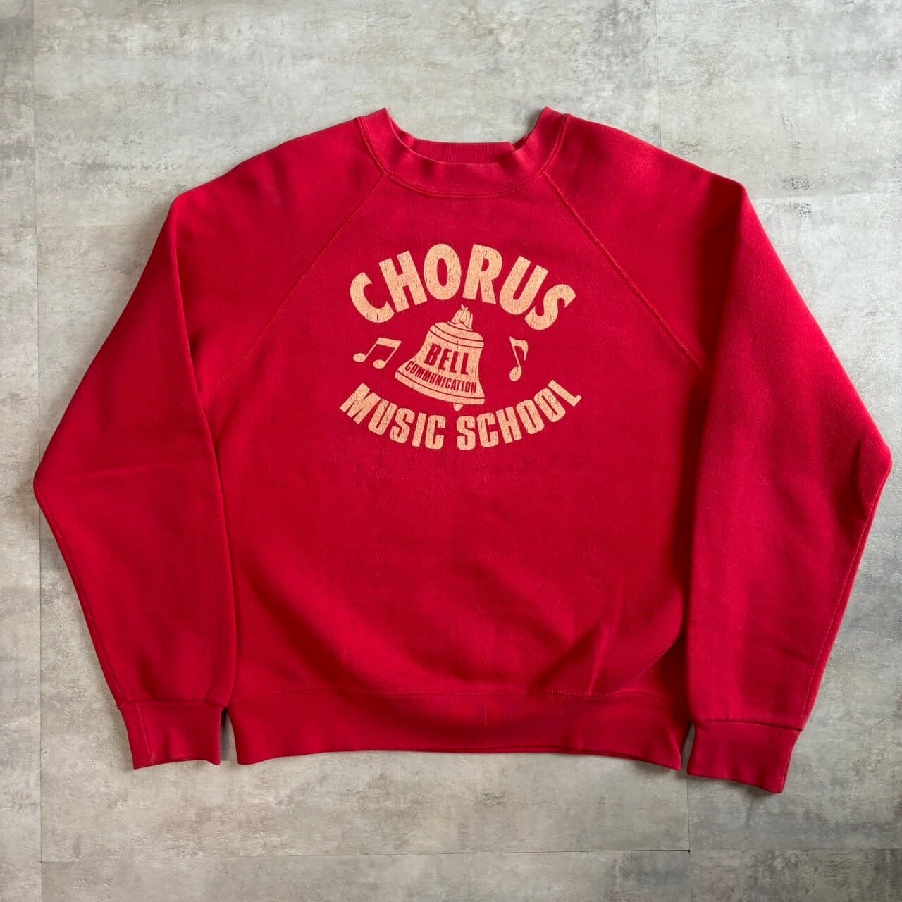 《M》 EDWIN エドウィン CHORUS MUSIC SCHOOL スウェット ラグラン USA製 80年代〜 No.4218