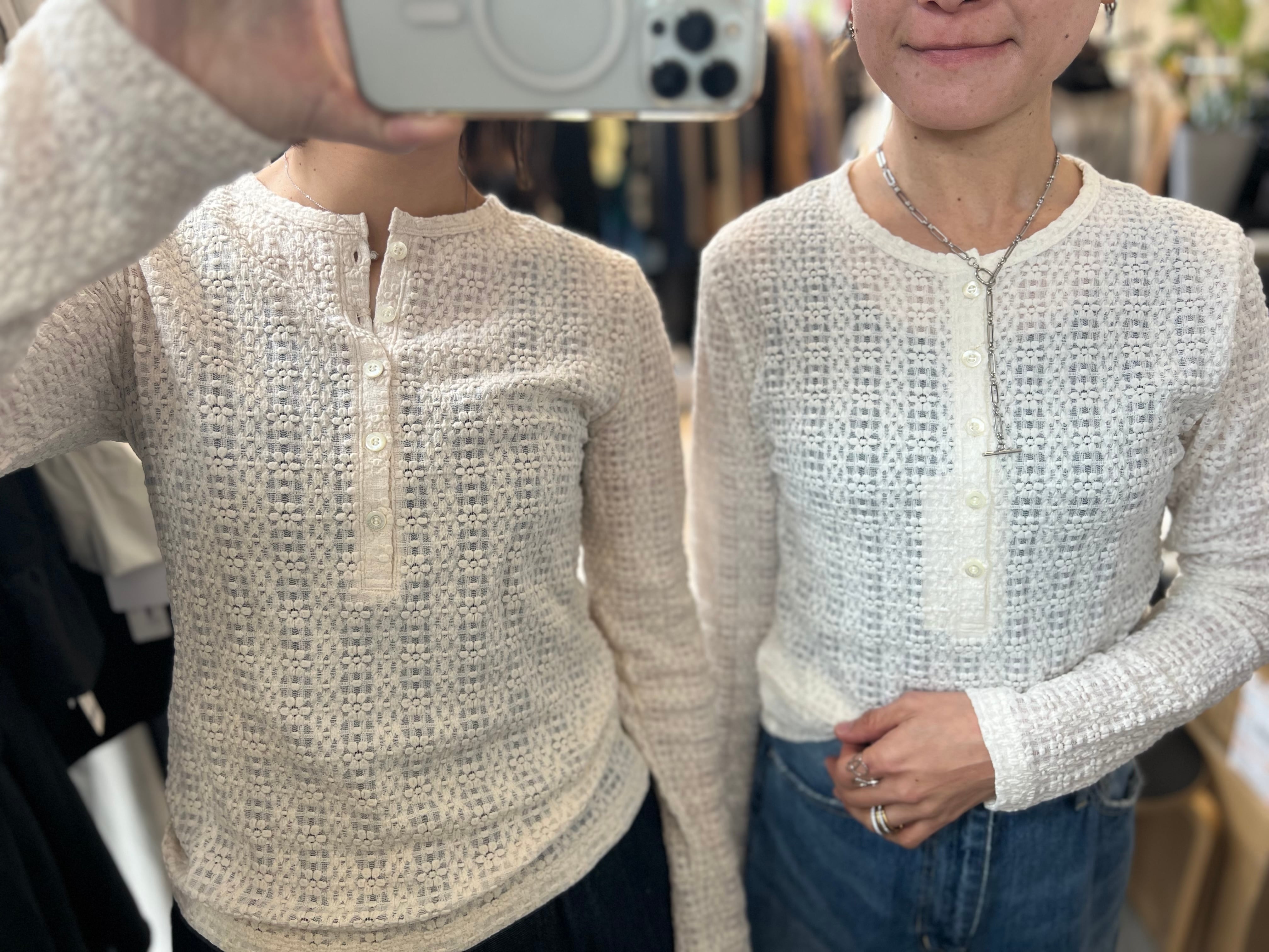 【LEMELANGE】レースヘンリーネックTee 8611002