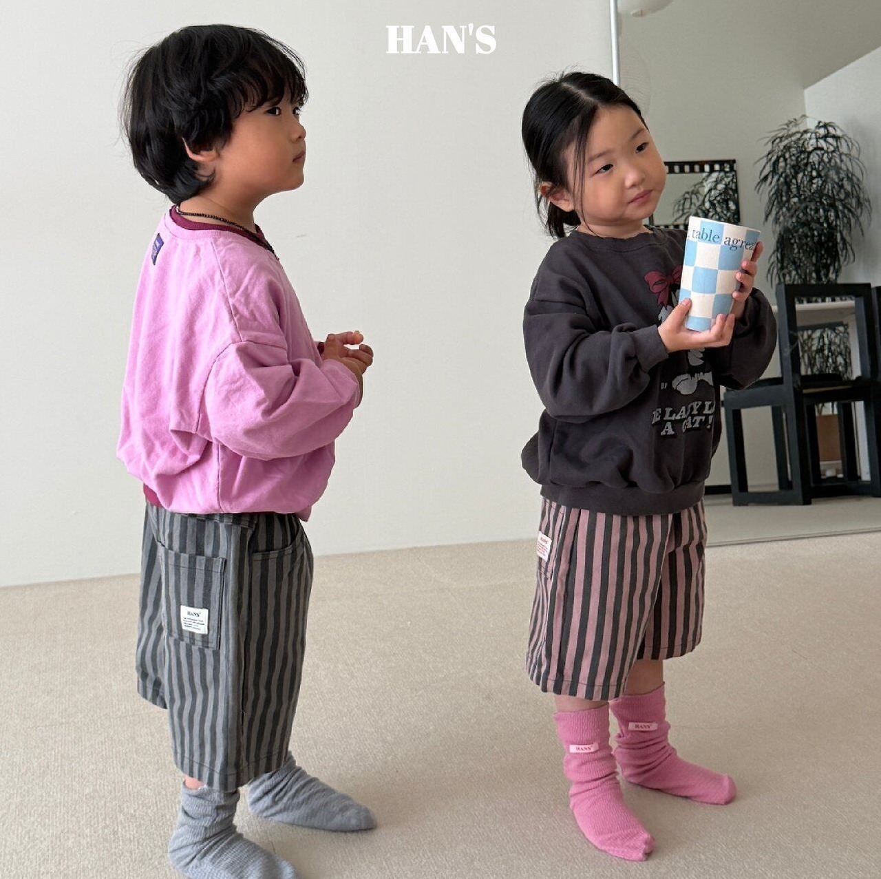 【取寄/韓国直送】Hans ストライプパンツ|秋服|韓国子供服|26/AT