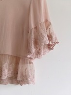 Laced design short blouse | レースショート丈ブラウス