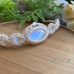 〈1〉ムーンストーン(moon stone)　マクラメブレスレット(bracelet)