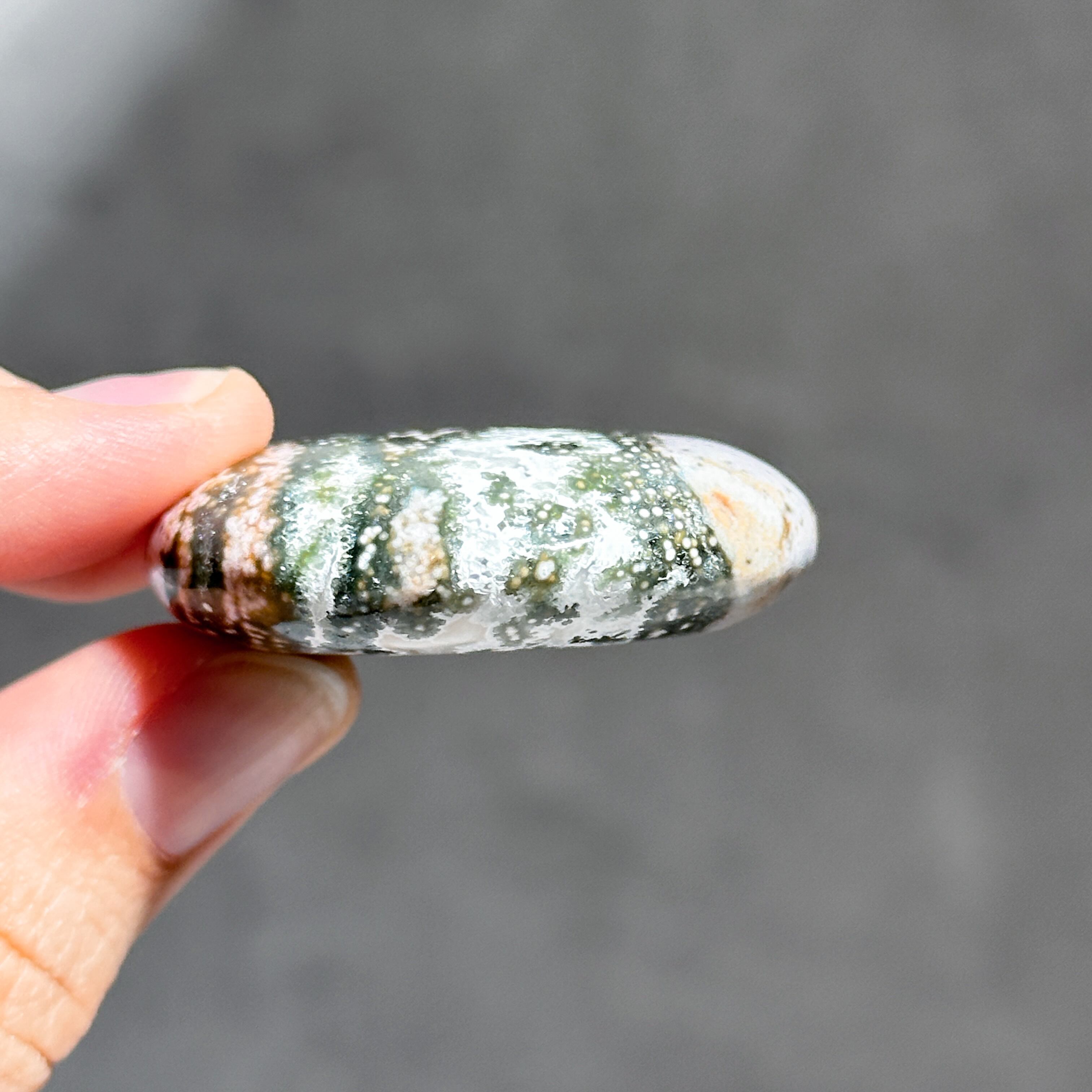オーシャンジャスパー パームストーン41◇ Ocean Jasper ◇天然石