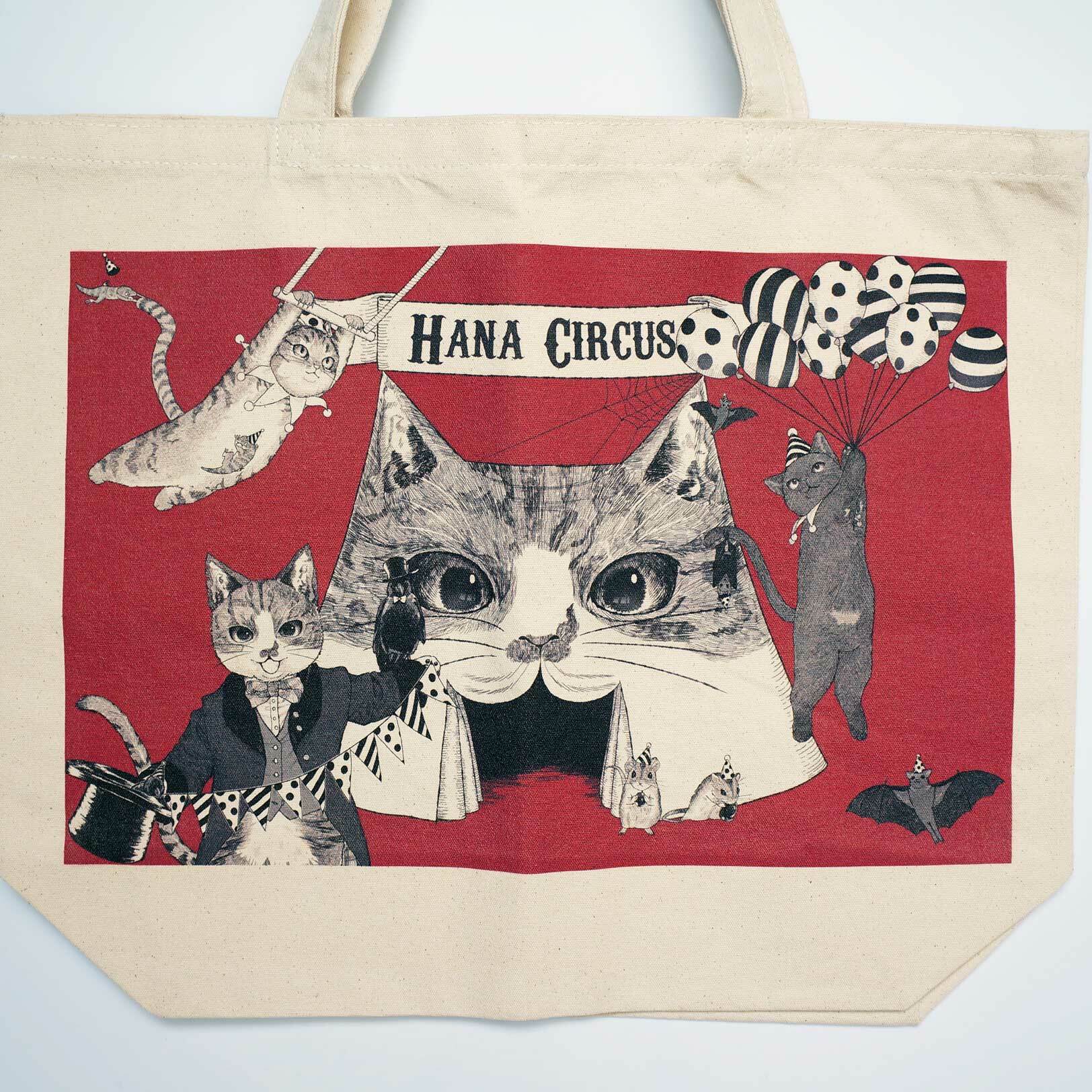 送料無料】HANA circus original キャンバストートバッグ Lサイズ 猫