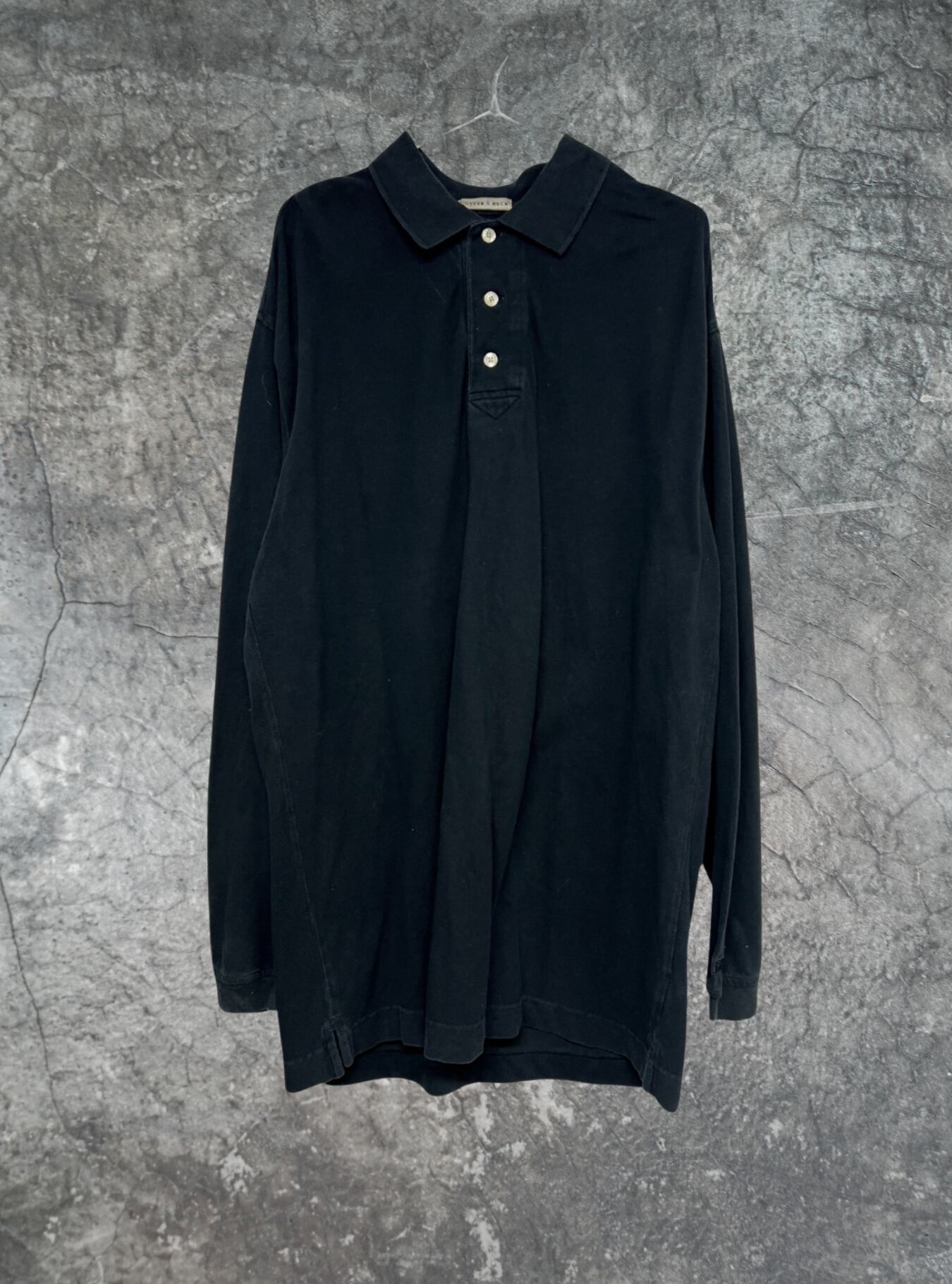 無地長袖ポロシャツ size:L