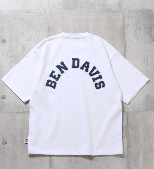 BEN DAVIS (ベンデイビス) バックロゴワッペン ビッグシルエット Tシャツ 半袖 (07)ホワイト C-2580049